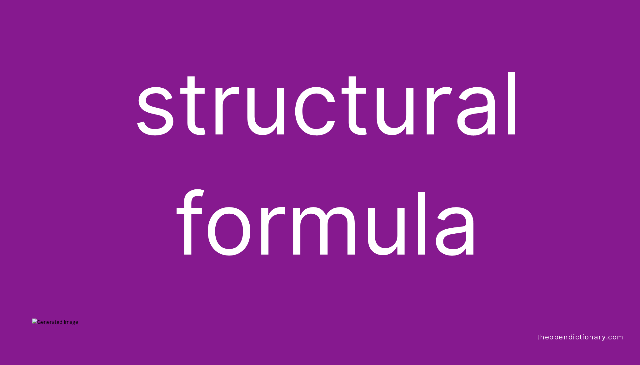 What Is The Meaning Of Structural Formula